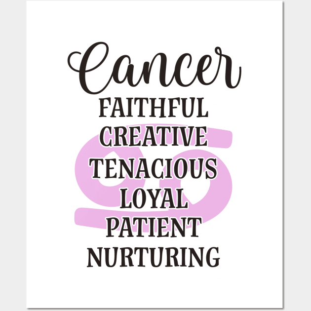 Cancer Star Sign Wall Art by thechicgeek